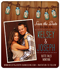 "Mason Jar" Save the Date Magnet